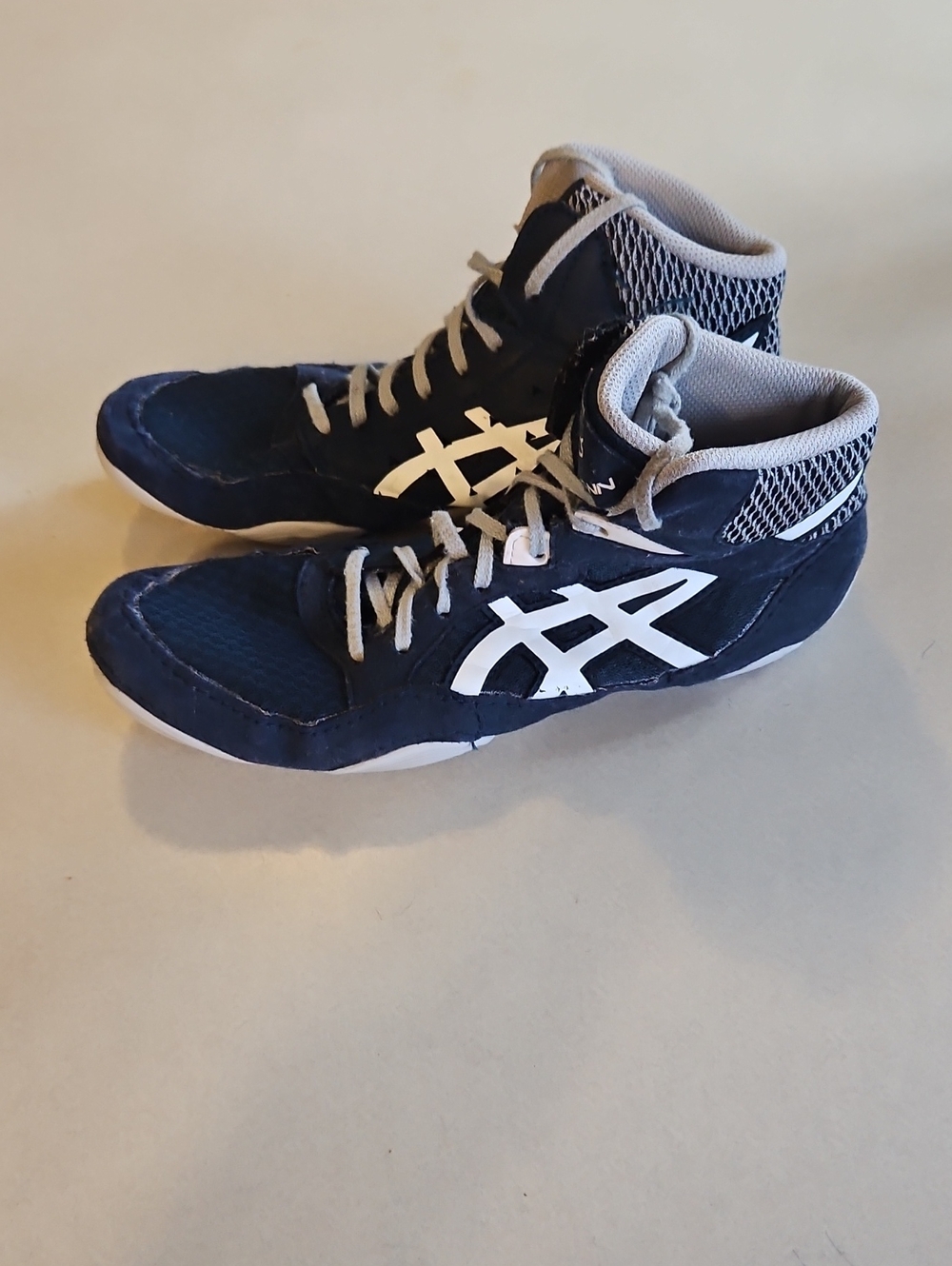 Asics Blue Wrestling Shoes